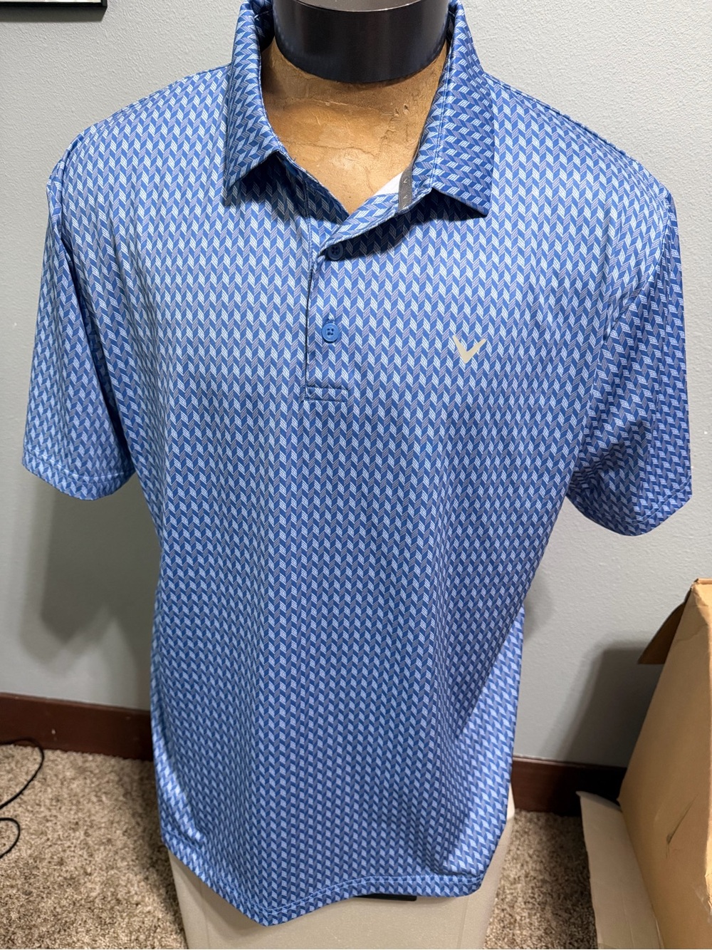 Callaway OptiDri Geometric Print Men's Polo Shirt
